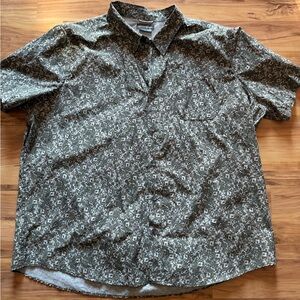 Eddie Bauer Green Floral Men's Shirt